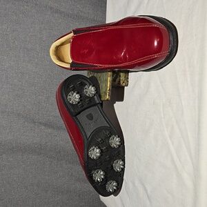 Nike Golf Verdana Last slip on loafer cleat size 6.5 patent leather red